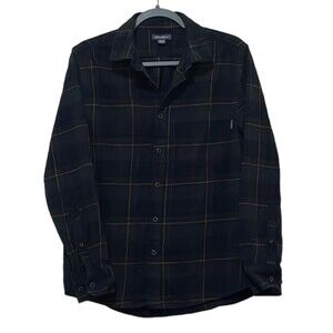 Eddie Bauer Flannel Shirt Womens Small Button Down Green Plaid Cotton Fall Gorp